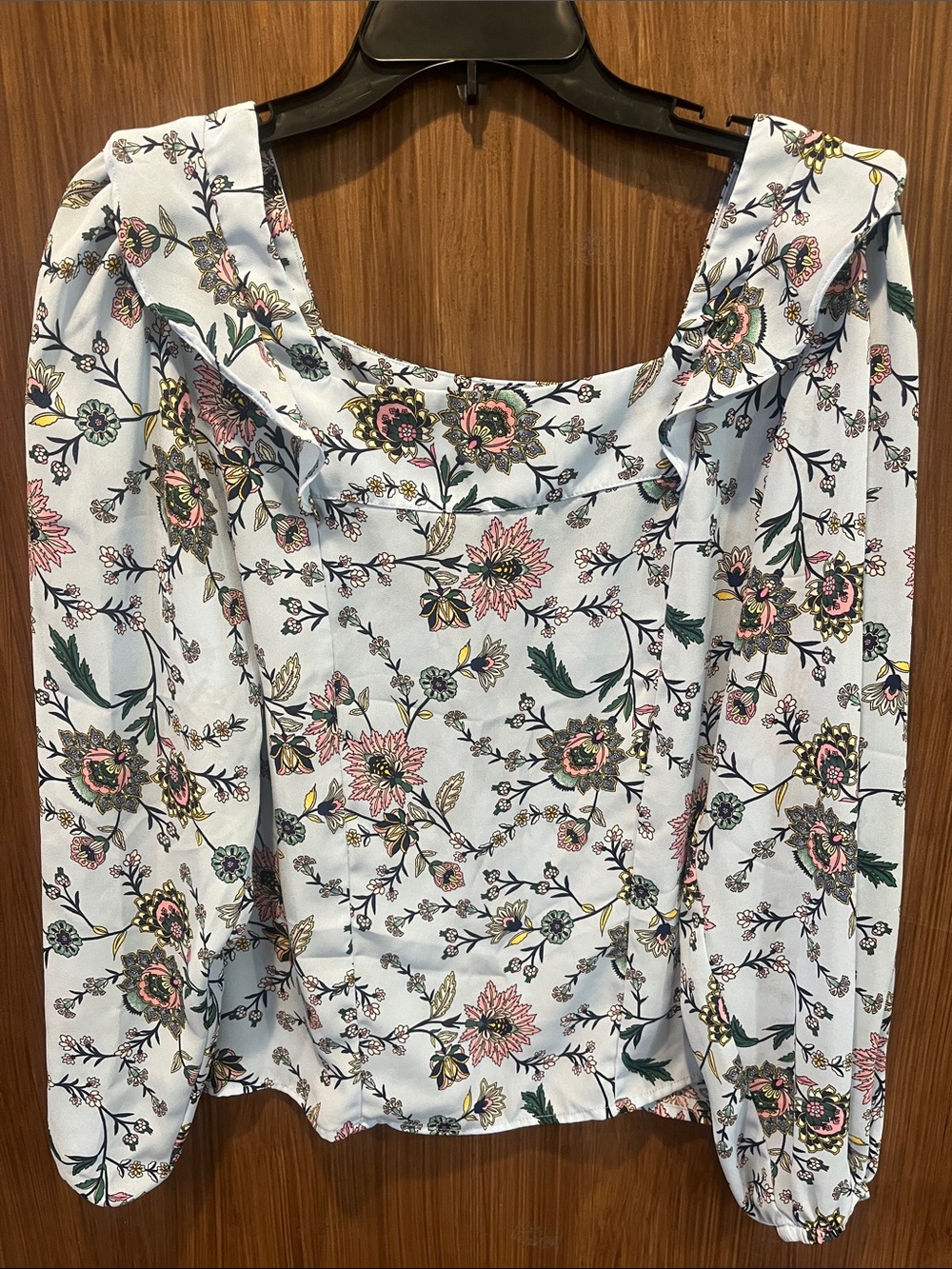 Banana Republic Ruffled Square Neckline Blouse